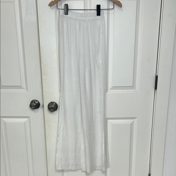 SHEIN Classic White Beach Patrs size small polyester, lightweight pool pants - Picture 1 of 6